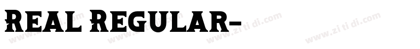 Real Regular字体转换